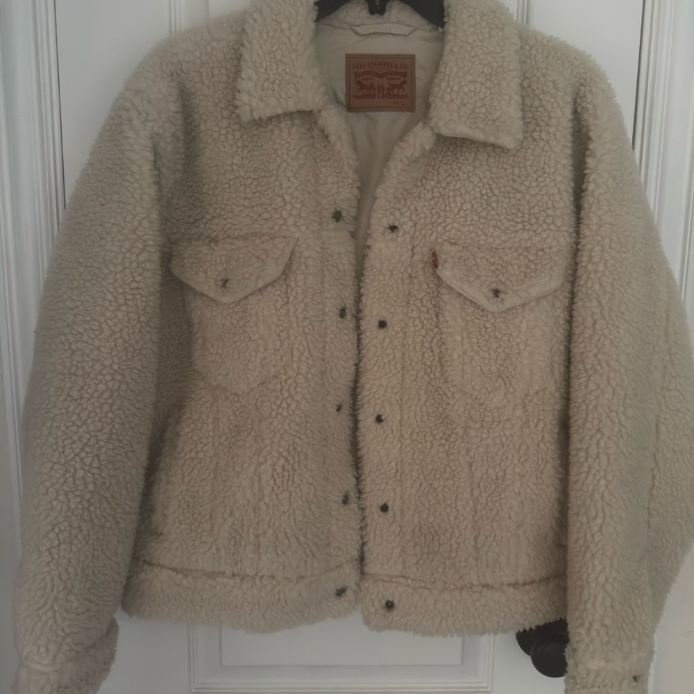 Levi's Cream Sherpa Jacket